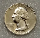 🟅 1960 BU PROOF 90% Silver Wash. 25¢ 66-Year-Old Coin