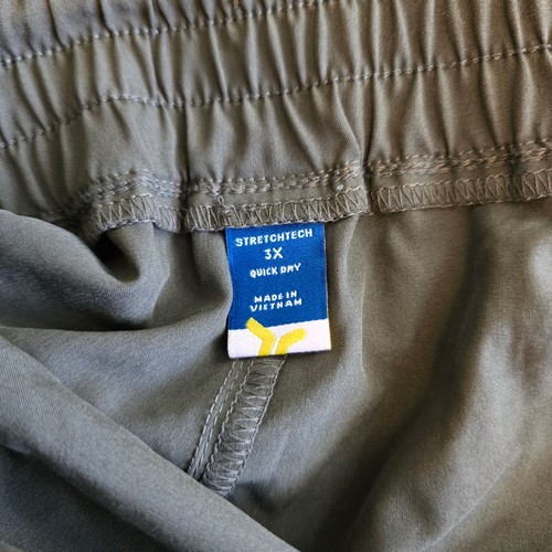 Stretchtech Pants Mens 3XL Green Quick Dry Elastic Waist Jogger Pockets Casual - Picture 7 of 7