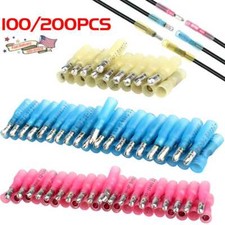 100-200X Heat Shrink Bullet Wire Connectors 22-10AWG Male Female Crimp Terminals