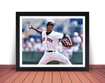 Framed PEDRO MARTINEZ Photo Picture at FENWAY PARK Boston Red Sox 8x10 11x14 W1
