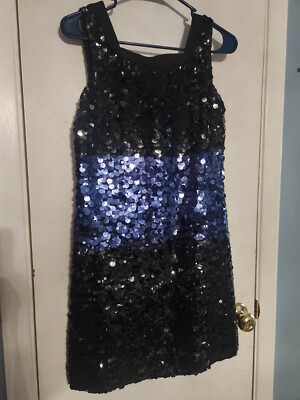 vera wang sequin dress Vera Wang 100% Silk Black Sequin Belted Gown (S-M) sororit