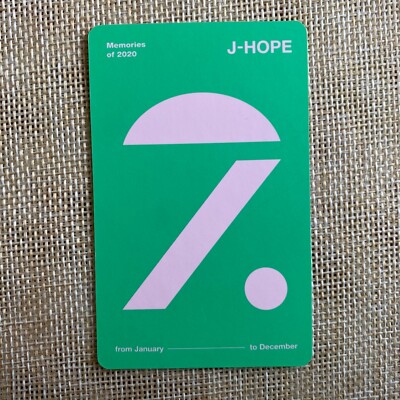 BTS J-HOPE [ Memories of 2020 DVD ] Official Photocard / New, Rare