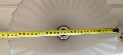 Antiker Jugendstil Lampenschirm Gefaltete Glas-25400 - Bild 8 von 9