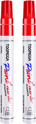 Paint Pens Paint Markers Red - Permanent Markers Oil Based for Metal Wood, Paint