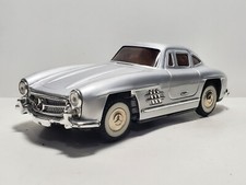 1954 Mercedes Benz 300 SL Gullwing Tin Litho Friction Car Toy Promo Silver