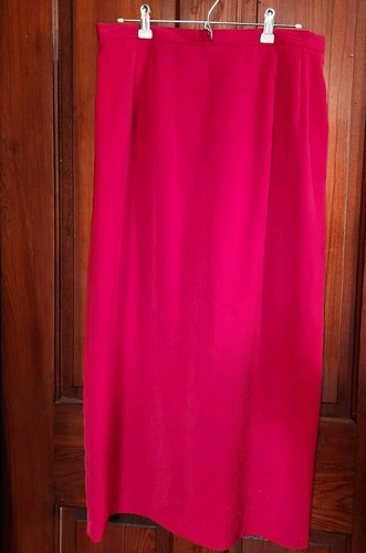 Vintage Plaza South Classic Red Long Skirt Size 16 - 第 1/9 張圖片