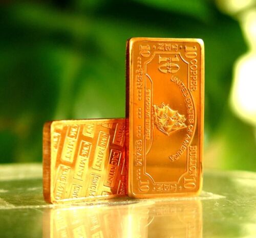 10 gram 10g USA Ship .999 Pure Copper Bullion Bar Cu Element - Picture 4 of 5