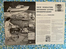 Vintage 1959 Wheaties Cereal Outdoor Living Sweepstakes Print Ad