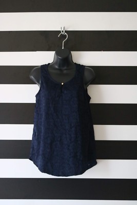 Company Ellen Tracy Women s Blouse Trim Admiral Blue Size S Small