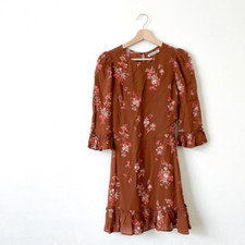 Reformation Doutzen Nona Dress Brown