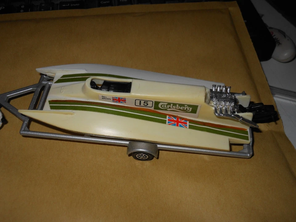 CORGI FIAT XI/9 Rimorchio con Barca Auto 15 CARLSBERG Lager Gran Bretagna 1:36 - Immagine 3 di 4