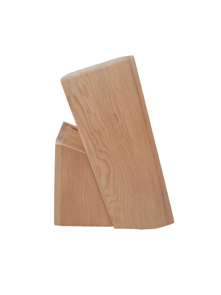 Wooden Knife Block Tupperware E-Series Solid Wood In Box - Image 2 of 2