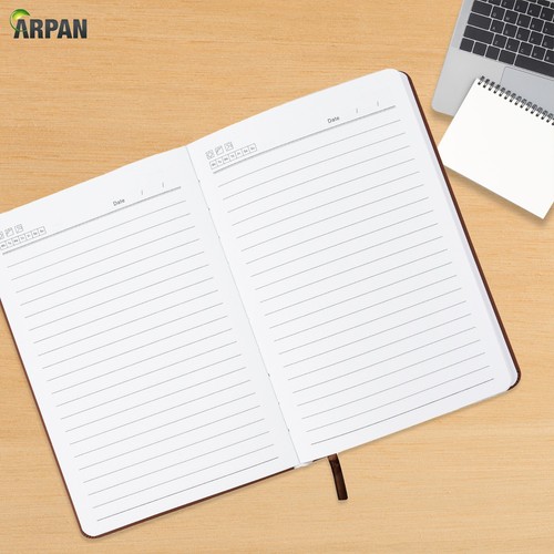 Classic A5 Notebook Hardback Cover & Ribbon Marker with Elastic Closure Diary - Picture 13 of 49
