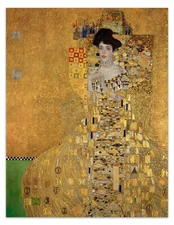 Gustav Klimt PORTRAIT OF ADELE BLOCH-BAUER I(1907) Vintage Painting 17x22" Print