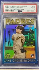 Jake Cronenworth - 2021 Ben Baller Chrome 1986 Topps Blue Refractor  RC  PSA 9