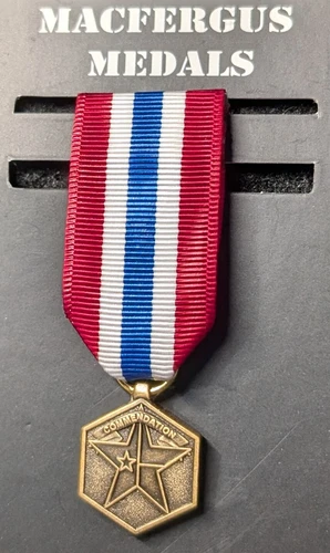 TXSG Texas State Guard Miniature Commendation Medal Moiré Ribbon Drape