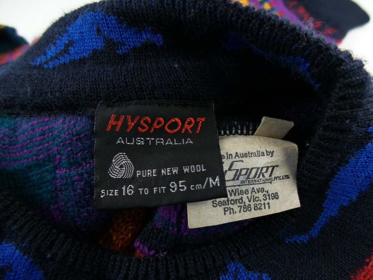 Vintage Hysport Australia Wool Coogi Aztec Crazy Print Vintage Hysport Australia Wool Coogi Aztec Crazy Print