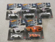 HOT WHEELS DIE CAST PREMIUM SET FAST & FURIOUS HNW46 NISSAN SKYLINE, PORSCHE RX7