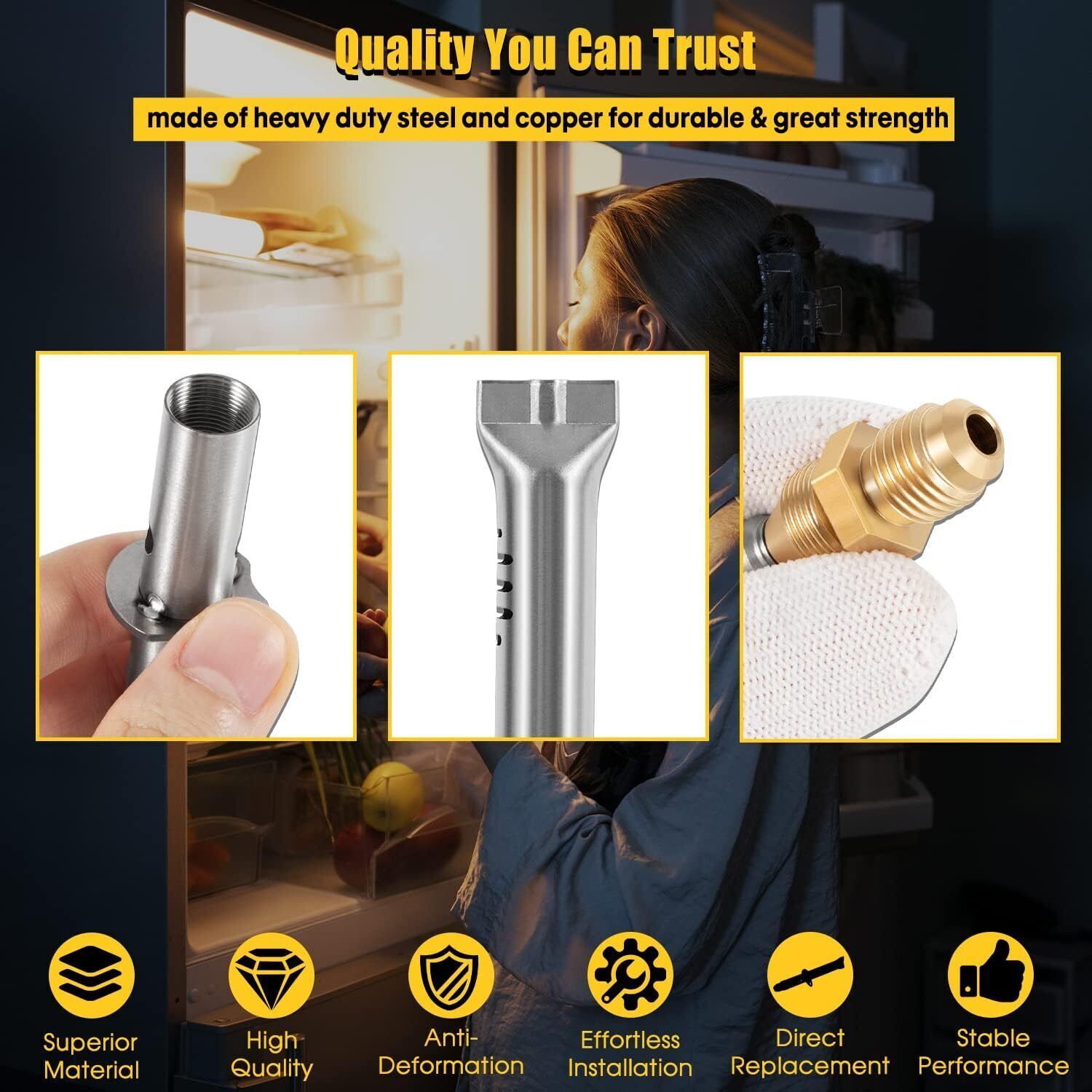 For Norcold 621957 RV Refrigerator Burner Orifice Assembly, With Orifice Adapter