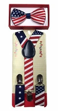 Simple & Elegant Suspender and Bow Tie Set for Boys Girls Children USA