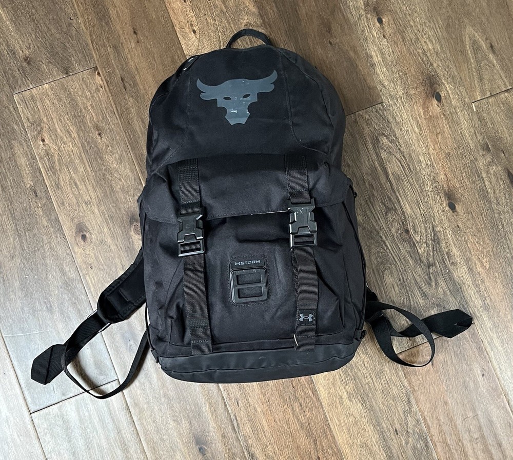 Under Armour Project Rock Storm Regiment Backpack in Black