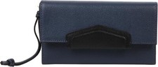 Cartera de Cuero Danielle Nicole Tecnología RFID Azul Marino NUEVA (642)
