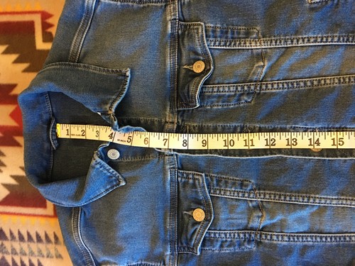 Gap Youth boys(12-13) XL TG Distressed Denim Stretch Trucker Jeans Jacket - Picture 6 of 11