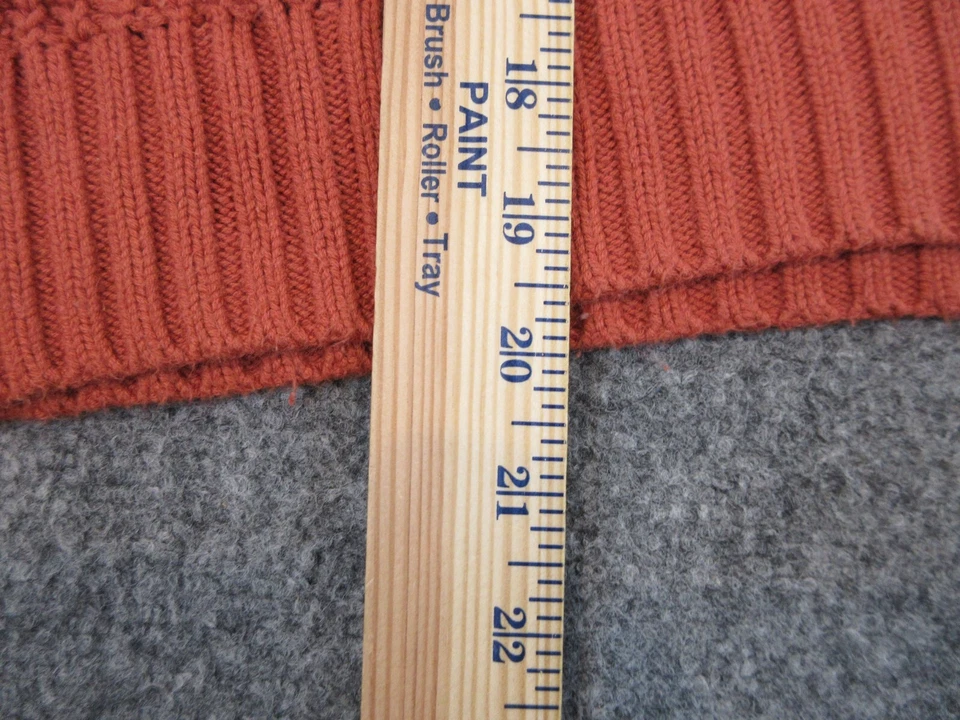 Hollister Sweater Womens Adult Medium Orange Knit Casual Preppy Crop Sweatshirt - Imagem 4 de 4