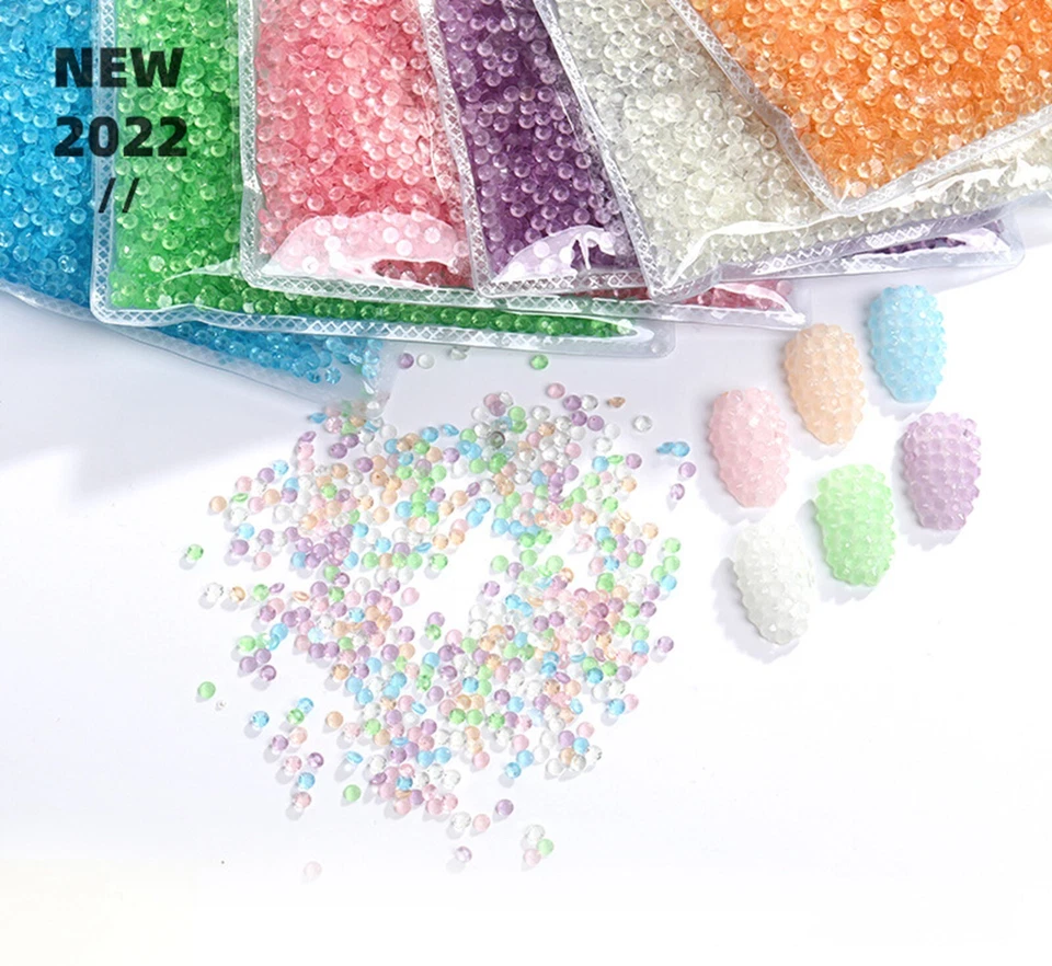 10,000pcs 3mm SS10 Glow in the Dark Flatback Resin Round Rhinestones Nail Art - Image 4 of 4