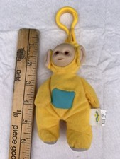 Vintage Teletubbies Laa Laa Yellow Burger King Finger Puppet Plush Keychain