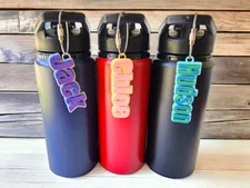 Bottle Name Tag, Personalized Name Keychain, Custom Backpack Tag, School Name