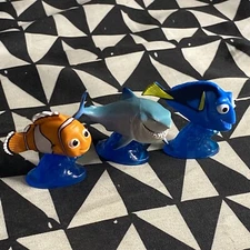 Finding Nemo Figures Disney Pixar Lot Of 3 Dory Bruce Shark Nemo Cake Topper