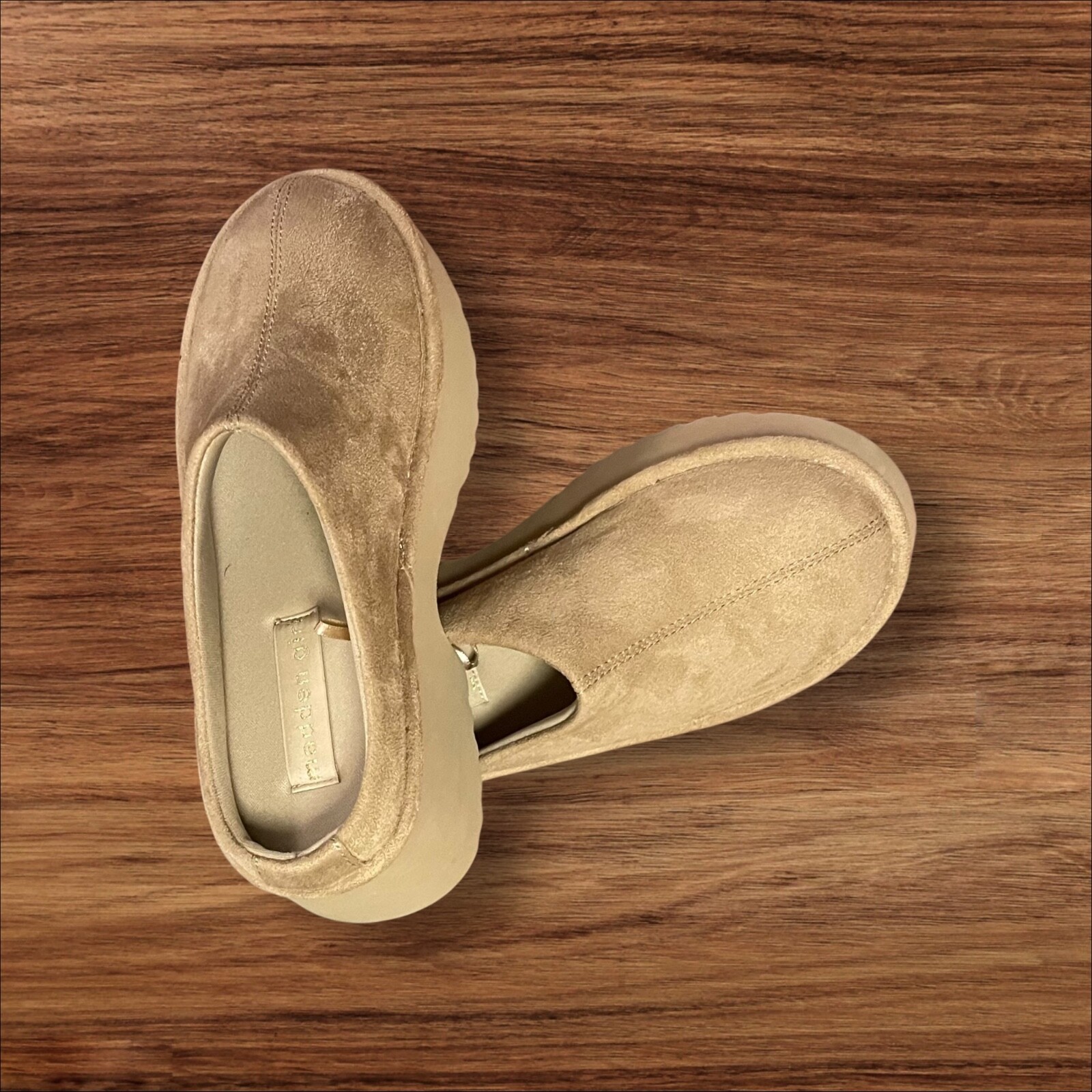 SAOLA Ciabatta mocassino bambina Madden taglia 7 marrone punta tonda ecopelle suola plateau