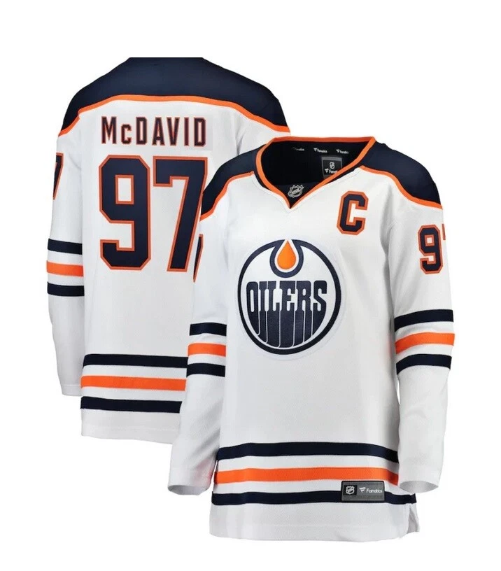 Edmonton Oilers Fanatics Branded Women's Away Breakaway Jersey - White