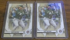 Seth Brown 2020 Bowman Sterling Rookie RC #BSR-72 Oakland Athletics Lot (2)