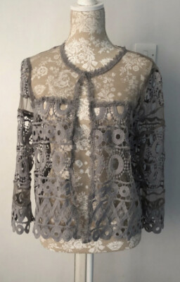 Anna Rose transparente Strickjacke XL
