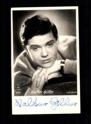 Walter Giller FBZ Autograph Card Original Signed # BC 123295
