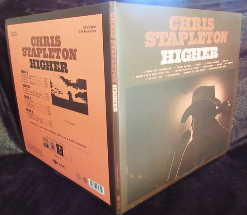 (EX) CHRIS STAPLETON "Higher" Mercury Records DOUBLE LP Brown Vinyl - Picture 5 of 13