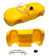 1992 TYCO Slot Car HO MAZDA MIATA YELLOW Test Shot BODY ONLY Kit Blank Unused