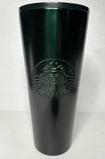 Starbucks 24oz Tumbler Dark Green Venti Metal Cup Special Edition SeeDescription