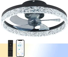 Ceiling Fans with Lights 19.69", 31W Ceiling Fans with LED Lights with Remote Co