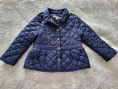 Burberry Jacke Steppjacke Frühling Blau Baby Mädchen Gr.86 Luxus sehr gut erhalt
