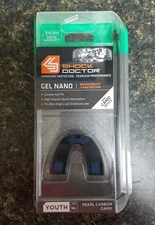 Shock Doctor Gel Nano Mouthguard Pearl Carbon Camo  Youth 10- NIB