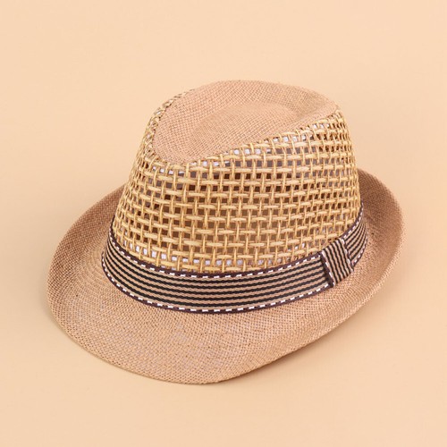 Baby Kids jazz Style Straw Hat Summer Toddler Boys Girls Outdoor Play Sun Hats - Picture 4 of 15