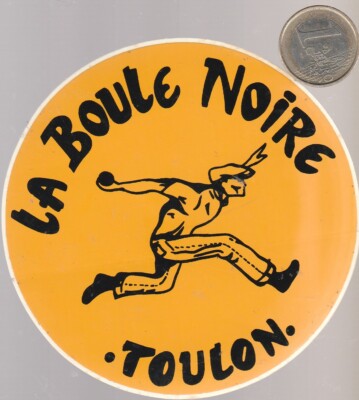 sticker. C4. Sport. petanque. BLACK BALL, in Toulon. Vintage