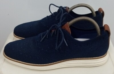Cole Haan Originagrand Knit Wingtip Shoes Blue C27960 Oxford Men\'s Size 8.5 M Cole Haan Originagrand Knit Wingtip Shoes Blue C27960 Oxford  main image 3