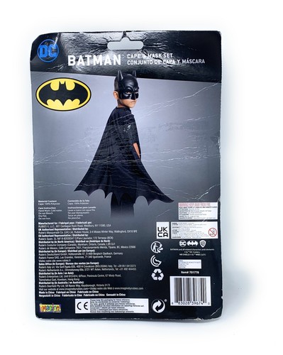 DC Batman Cape & Mask Set One Size (Tall) 6 years+-NEW/OTHER - Picture 3 of 5