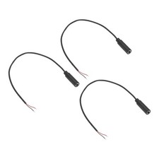 3pcs 2.5mm Female Jack 0.1" TRS 2 Plug 32.5 28AWG Pole Cable, 11.8inches