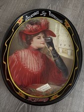 Plateau métal Coca Cola 1987 de 1908 calendrier femme 15x12,5x1"