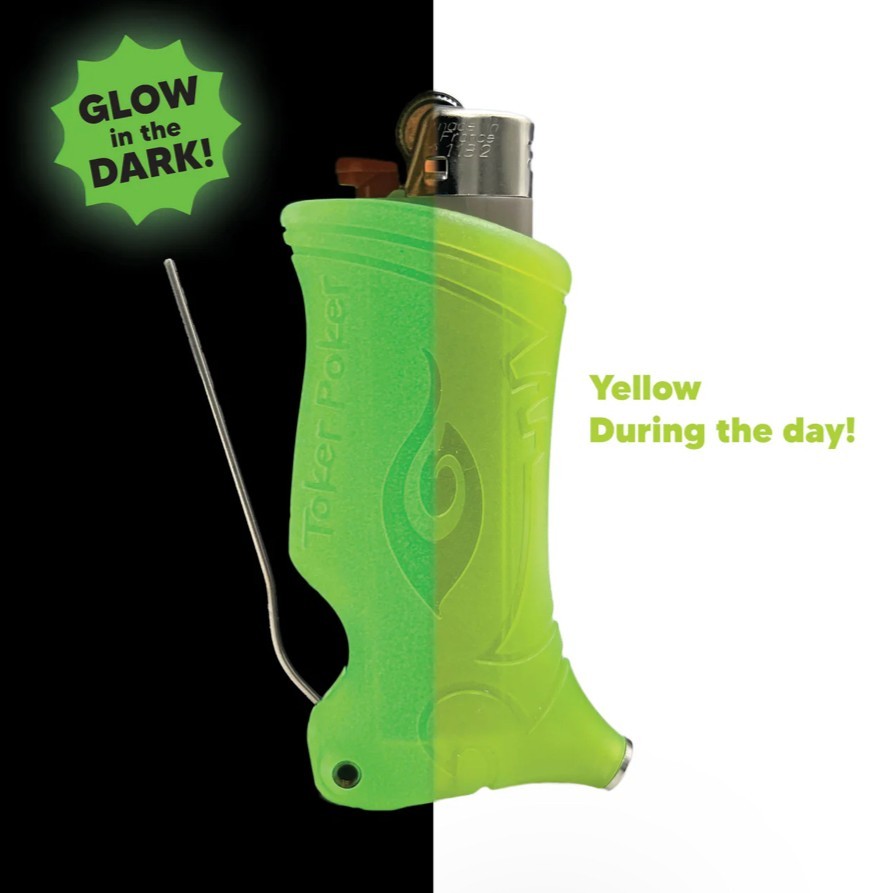 Toker Poker Lighter Sleeve Smoking Tool - Glow in the Dark - 5 Colors Available!